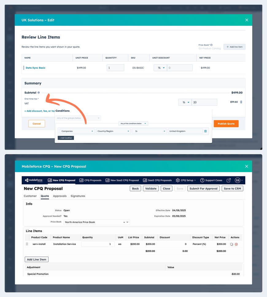 Mobileforce CPQ Comparison